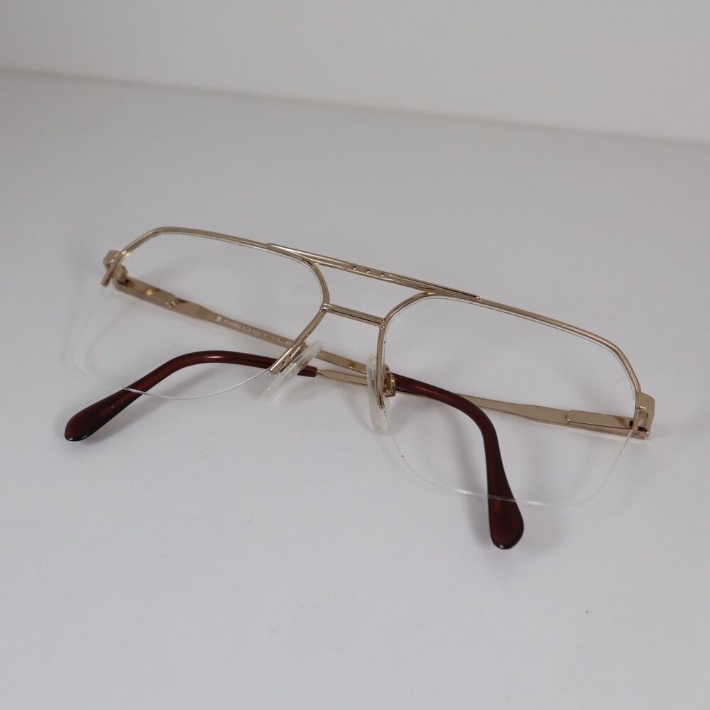 Vintage NEOSTYLE ACADEMIC 370/953 Gold Aviator Eyeglasses Frames 58-14-140mm